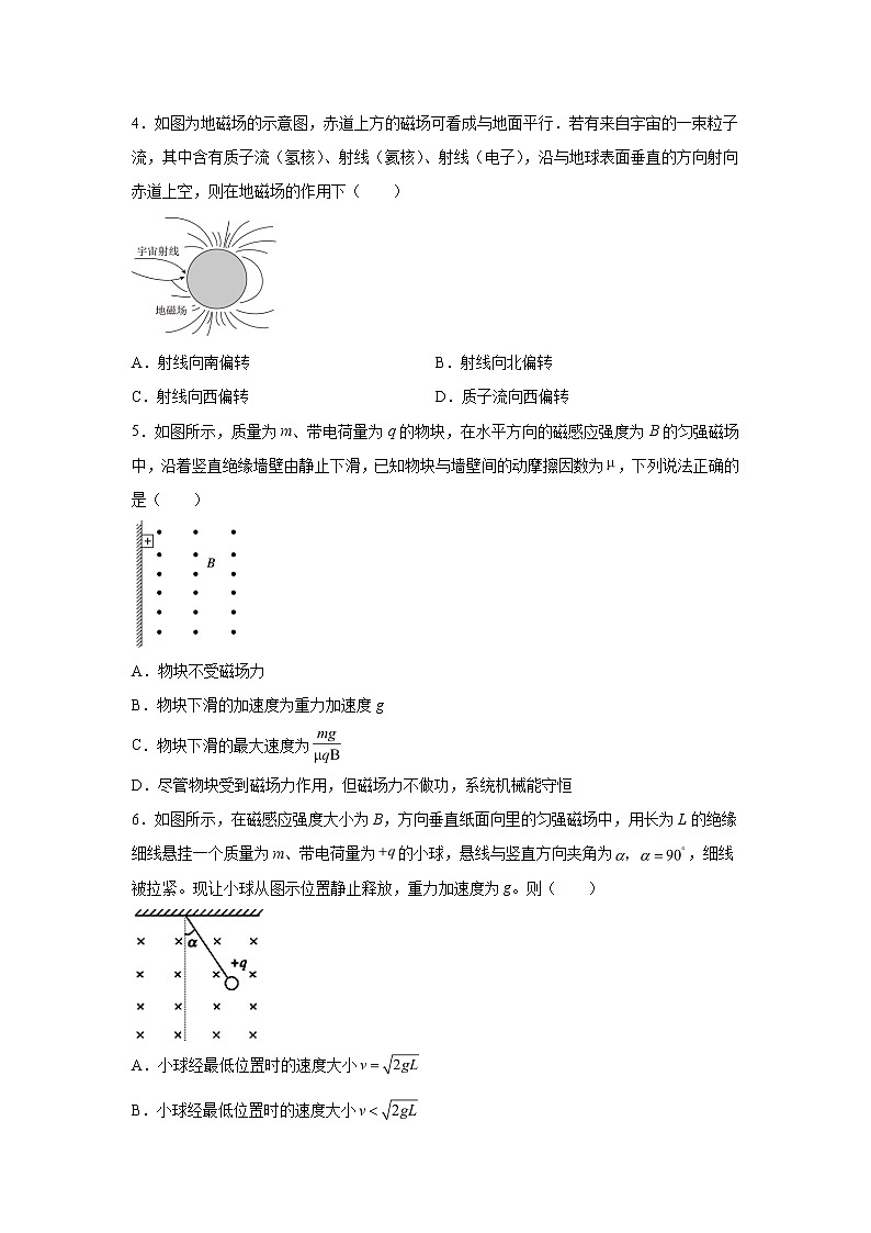 2021-2022学年高中物理新鲁科版选择性必修第二册 1.2洛伦兹力 课时练(解析版)第2页