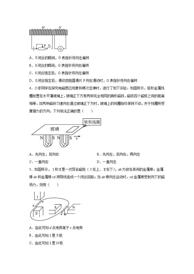 2021-2022学年高中物理新鲁科版选择性必修第二册 2.1科学探究:感应电流的方向 课后练习(解析版)第2页