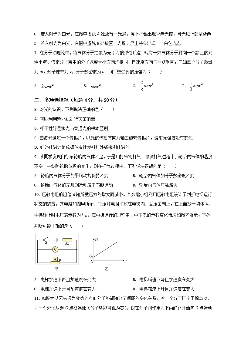 2022長(zhǎng)春東北師大附中高二下學(xué)期階段檢測(cè)物理試題含答案第3頁(yè)