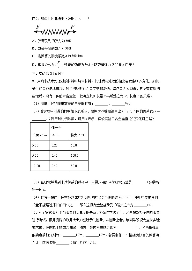 2021-2022学年沪科版必修第一册3.2弹力同步练习(3)(解析版)学案03