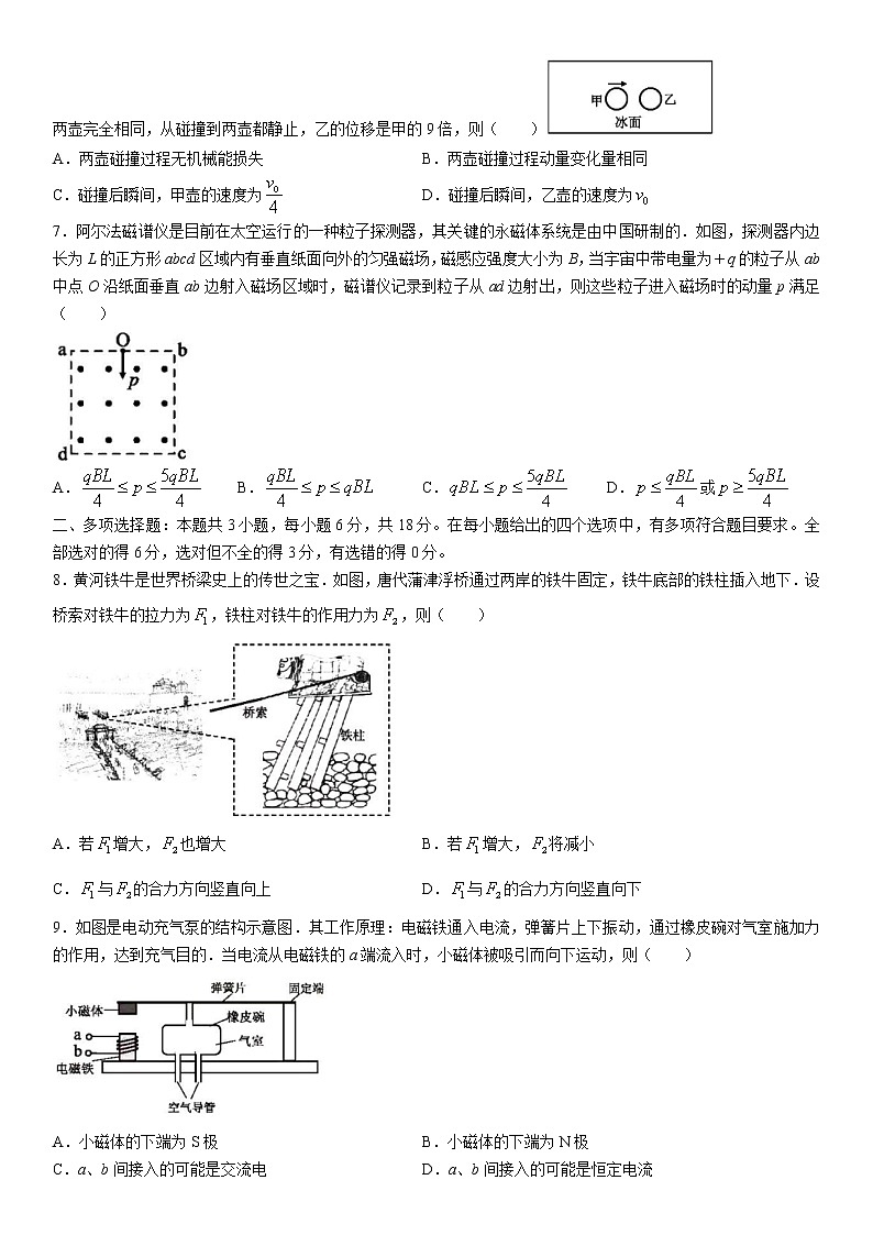 2022届广东省广州市高三年级二模考试 物理试题第2页