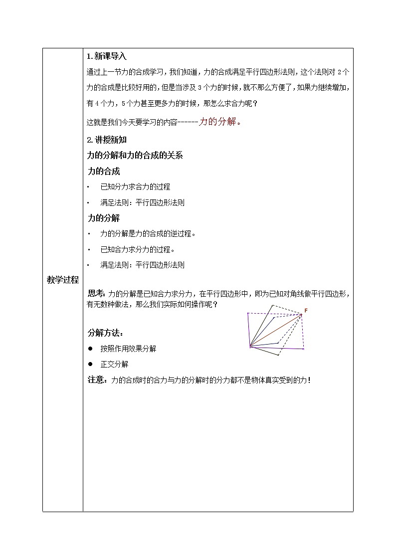 3.4.2《力的分解》教案第2页