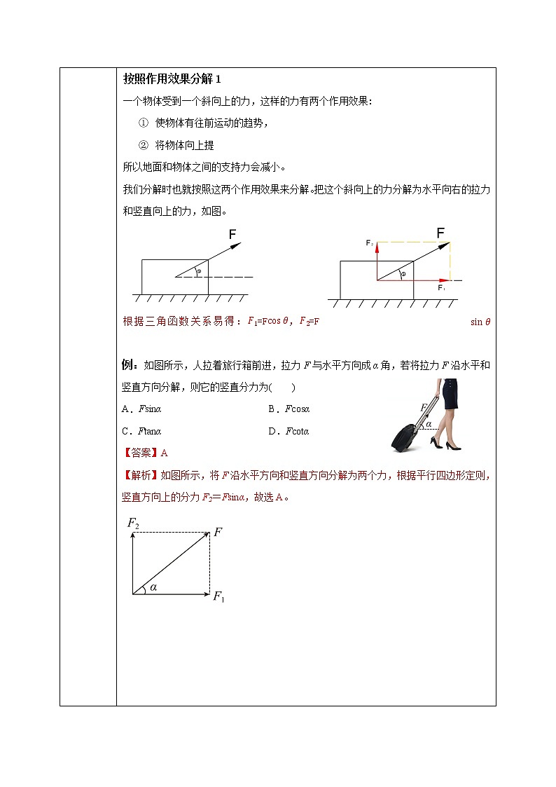 3.4.2《力的分解》教案第3页