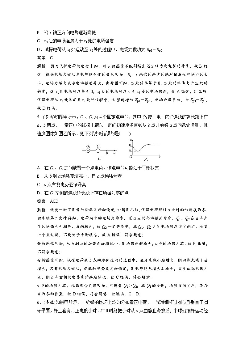 2023届高考物理加练必刷题(新高考版)第八章 微专题55 电场中的图像问题【解析版】第3页