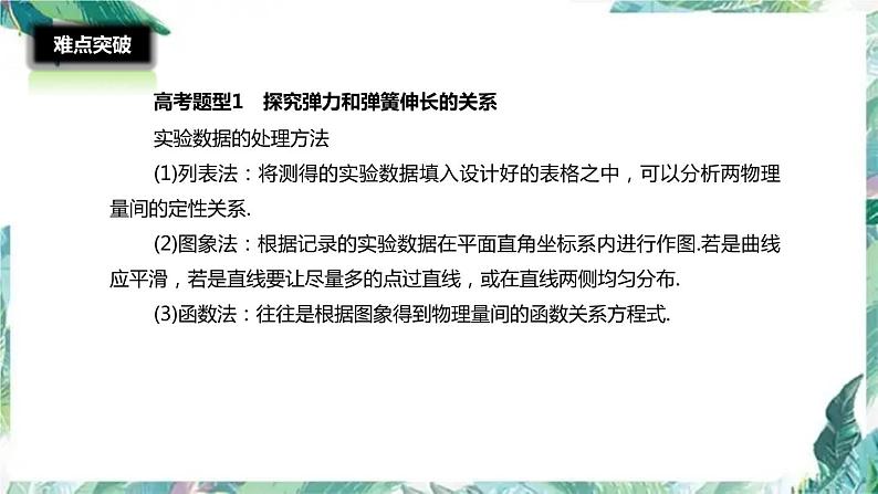 高考物理二轮复习 力学实验 优质课件03