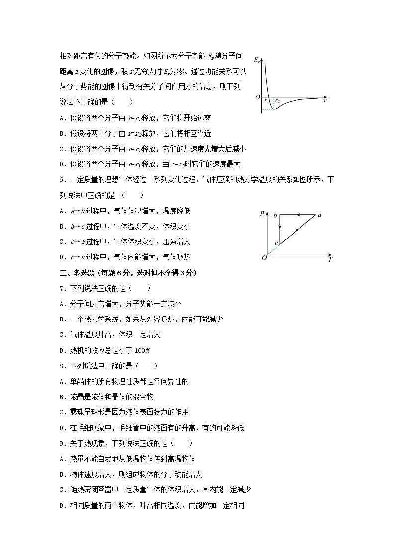 2021-2022学年河北省深州长江中学高二下学期4月月考物理试题(Word版)第2页