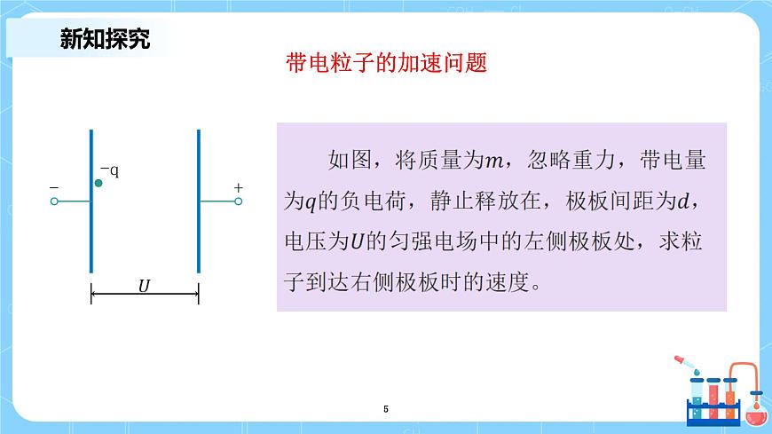 人教版（2019）高中物理必修三10.5《帶電粒子在電場中的運(yùn)動(dòng)》課件第5頁