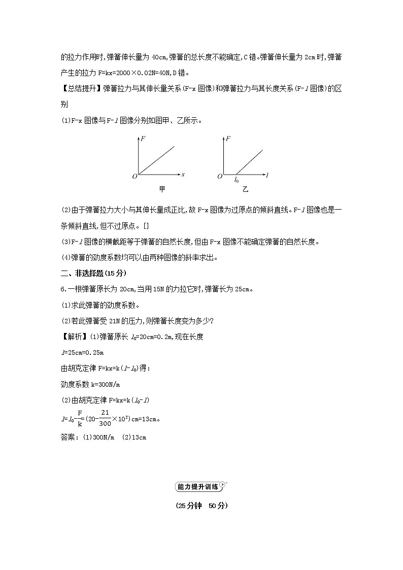 新人教版高中物理必修1第三章相互作用第2节弹力4作业含解析第3页