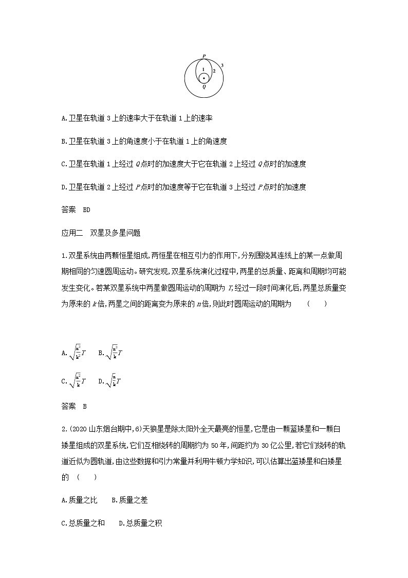 山东专用高考物理一轮复习专题五万有引力与航天_应用集训含解析第2页