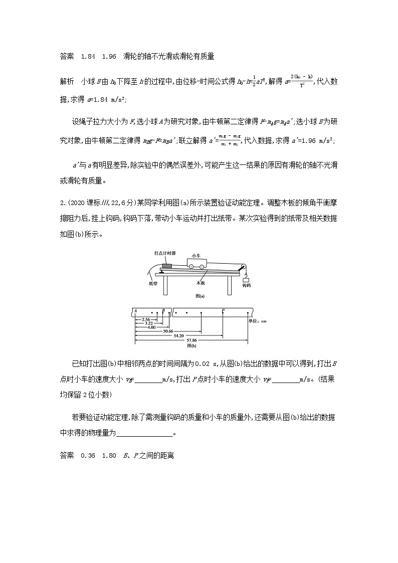 山东专用高考物理一轮复习专题十七实验_应用集训含解析第3页