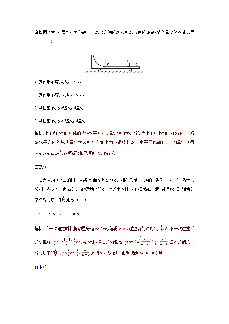 新人教版高中物理選擇性必修第一冊(cè)第一章動(dòng)量守恒定律質(zhì)量評(píng)估A含解析第3頁