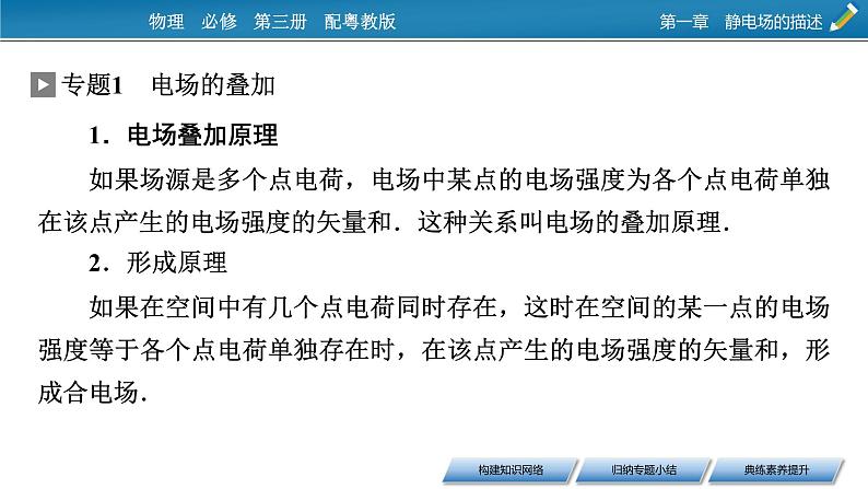 2022-2023年粤教版(2019)新教材高中物理必修3 第1章静电场的描述本章小结课件第5页
