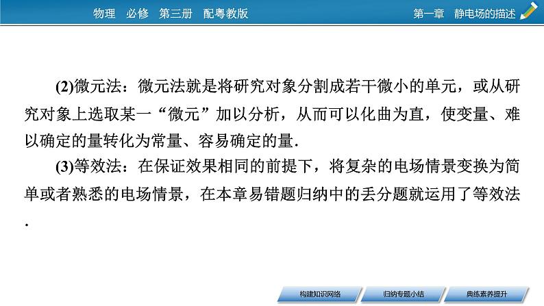 2022-2023年粤教版(2019)新教材高中物理必修3 第1章静电场的描述本章小结课件第7页