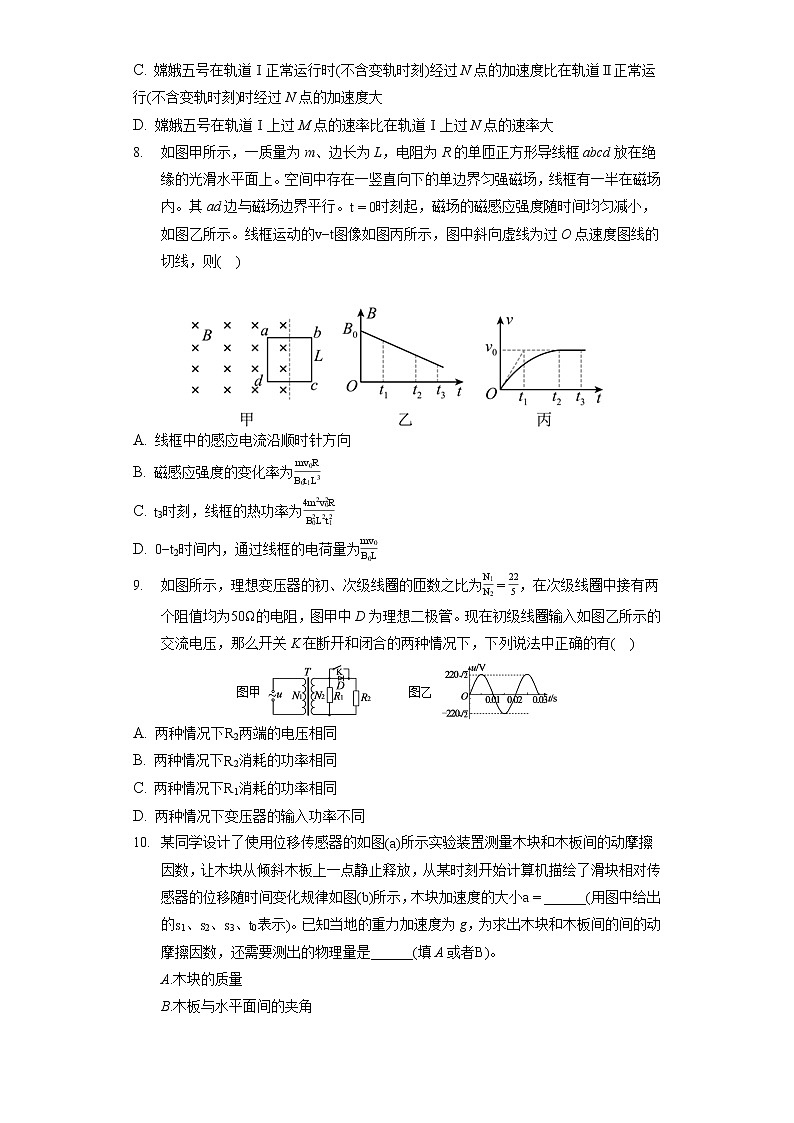 2022年湖南省常德市临澧一中高考物理二模试卷(含答案解析)03