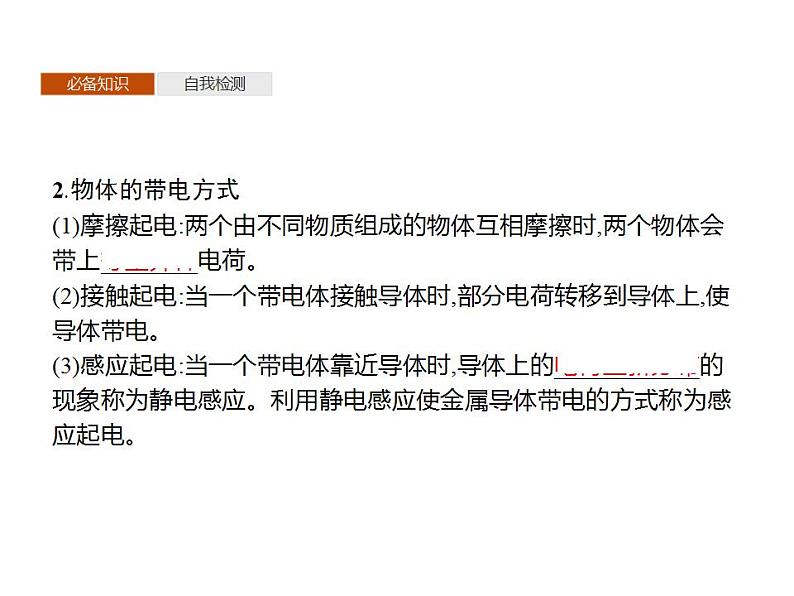 2022-2023年鲁科版(2019)新教材高中物理必修3 第1章静电力与电场强度1-1静电的产生及其微观解释课件第4页