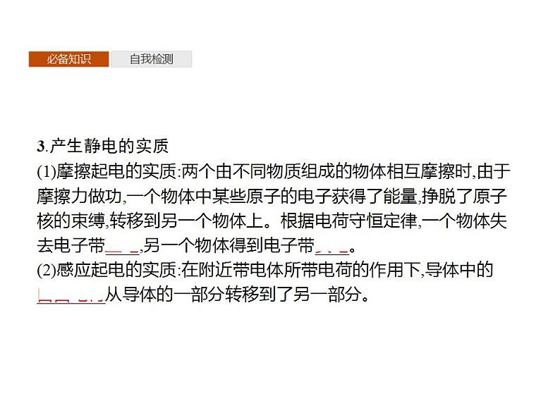 2022-2023年鲁科版(2019)新教材高中物理必修3 第1章静电力与电场强度1-1静电的产生及其微观解释课件第6页