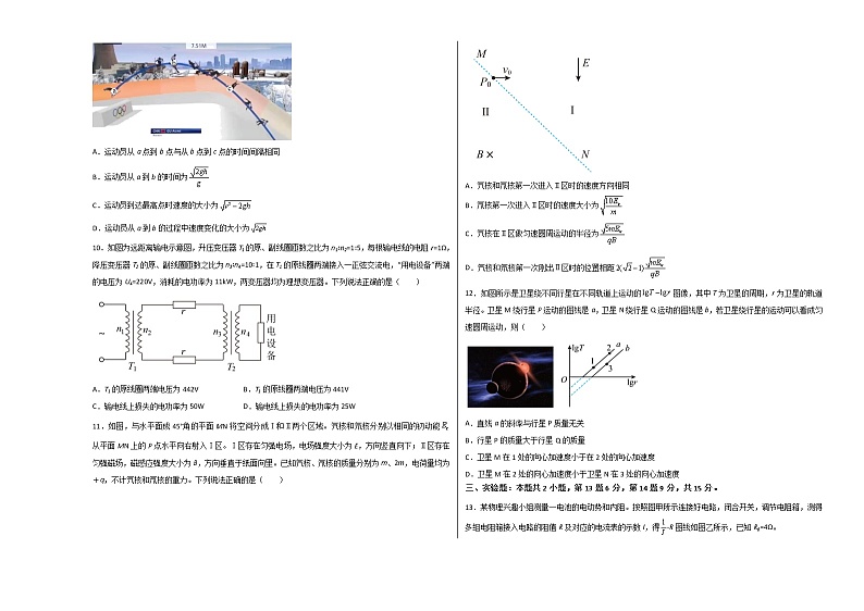 2022年高考物理押题预测卷03(山东卷)(考试版)03