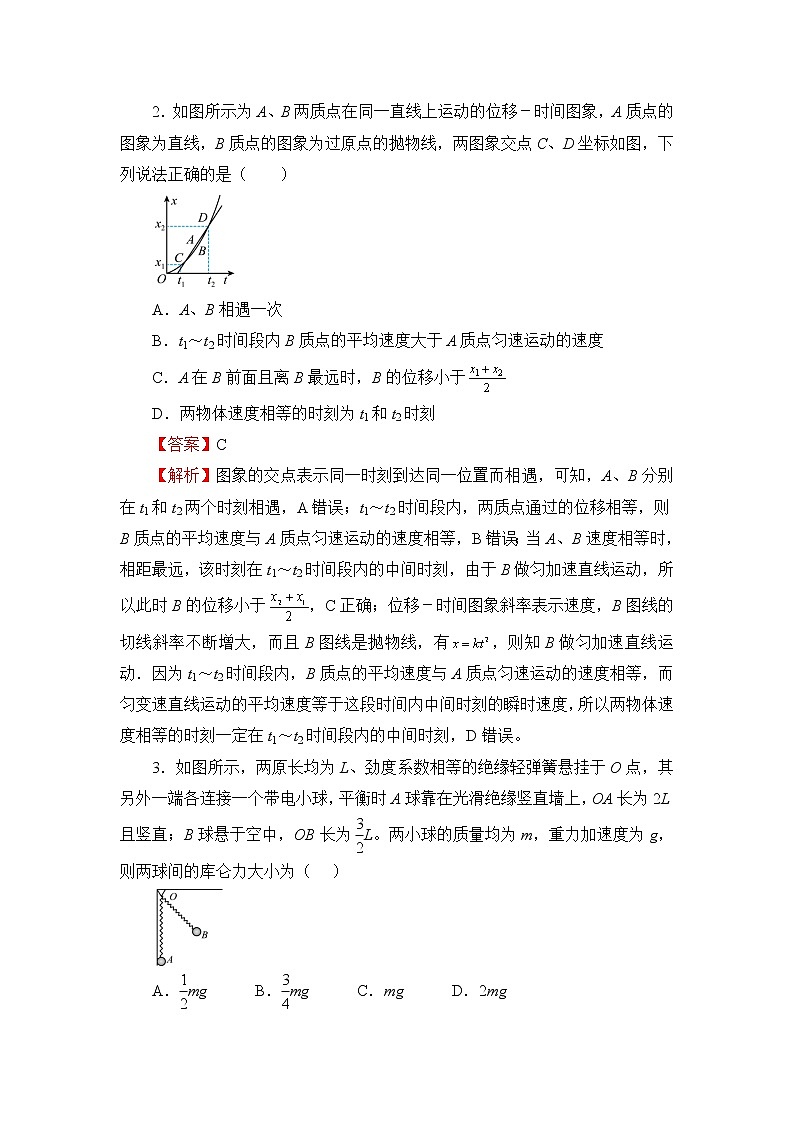 (全国卷)2022届高考考前冲刺卷(二)—物理试题及答案第2页