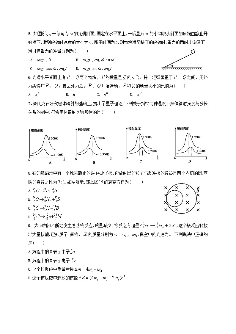 2021宝鸡渭滨区高二下学期期末考试物理试题含答案02