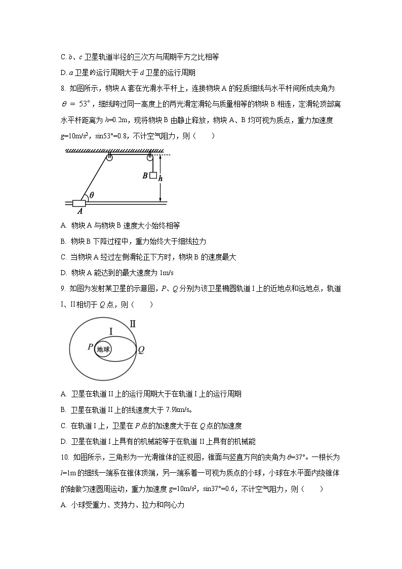 2021广元川师大万达中学高一下学期7月期末仿真考试物理试卷含答案第3页