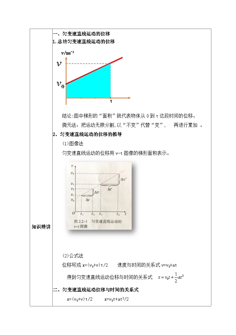 高一物理人教版（2019）必修第一册2.3《匀变速直线运动的位移与时间的关系》课件（送教案）03