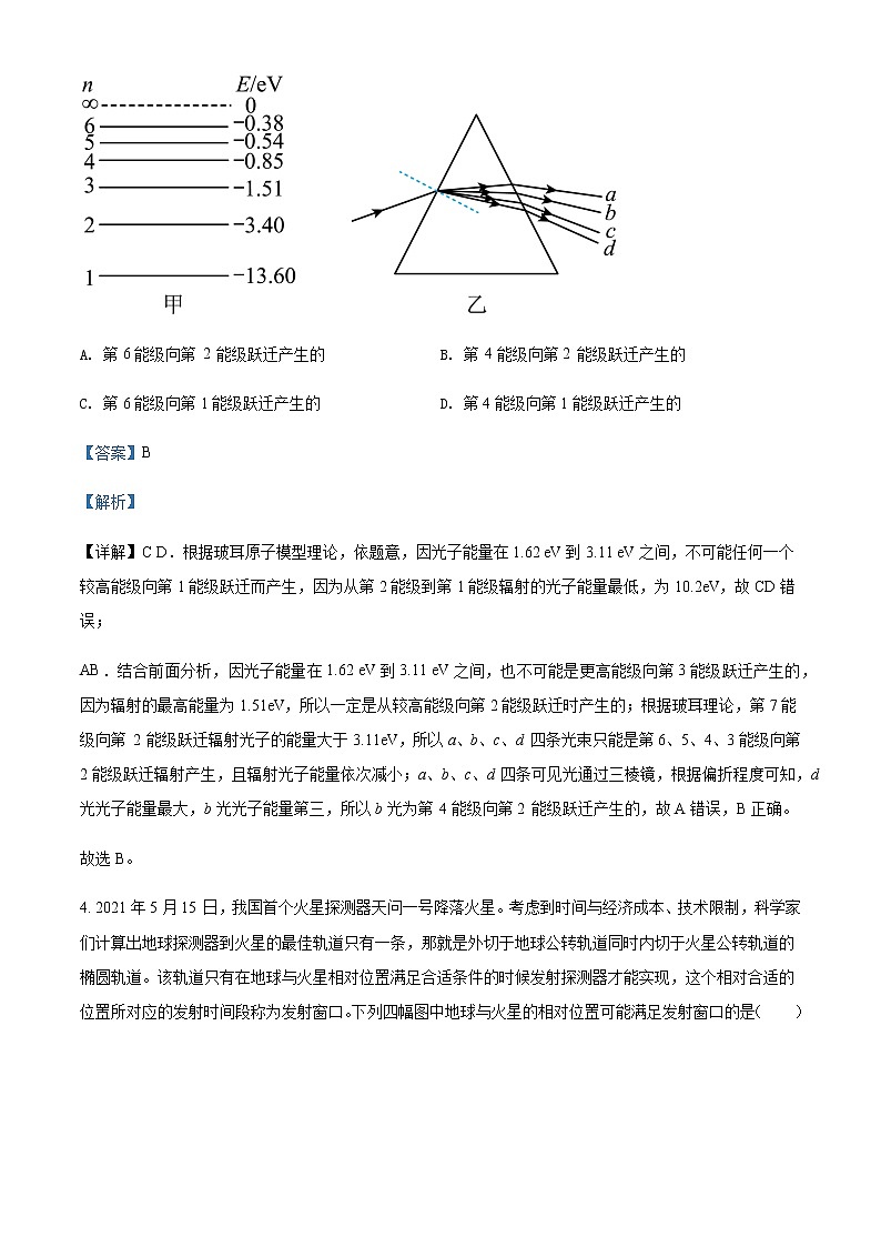 2022届山东省济南市高三(下)5月高考模拟考试物理试题含解析03