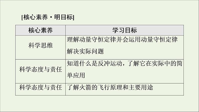 粤教版高中物理选择性必修第一册第1章动量和动量守恒定律第4节动量守恒定律的应用课件第2页