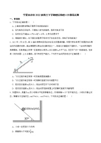 2022届宁夏吴忠市高三下学期4月模拟理综物理试卷（解析版）