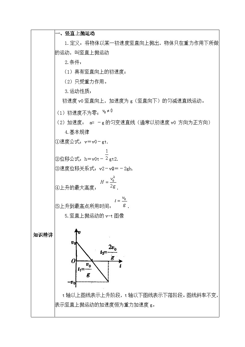 2.5拓展课一《 竖直上抛运动 追及相遇问题》课件+教案02