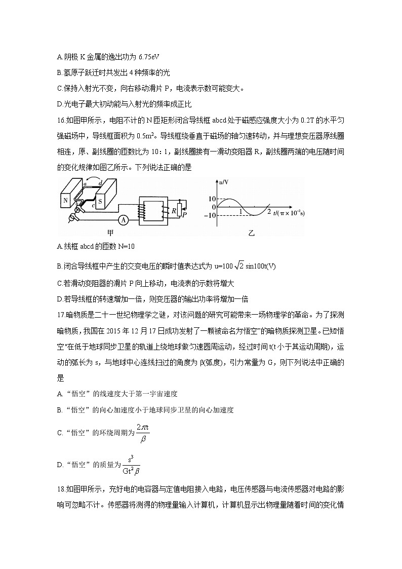 2021咸阳高三高考模拟检测(三)物理含答案第2页