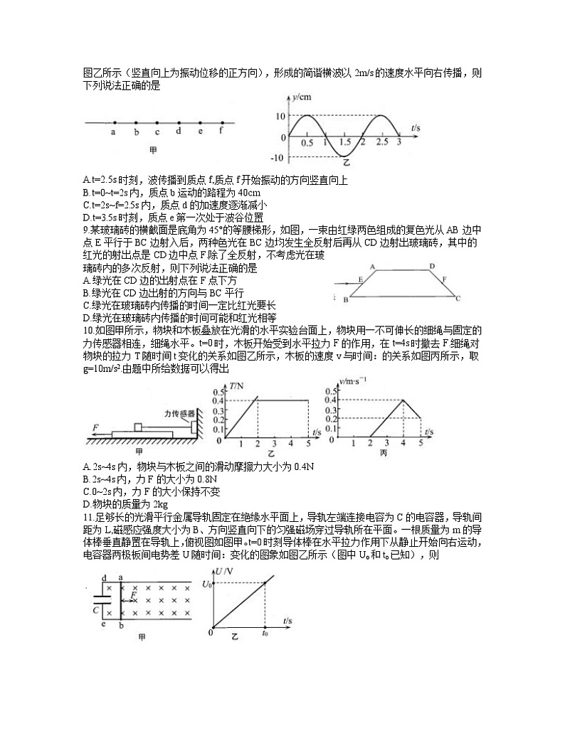 2021武汉武昌区高三下学期5月质量检测物理试题含答案03