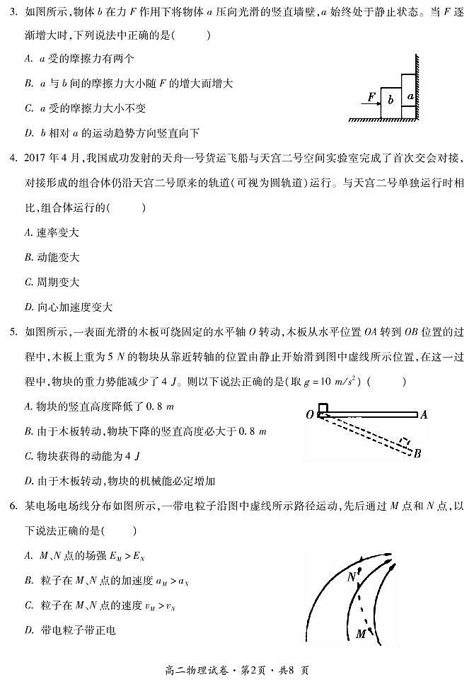 2020曲靖二中学联体高二下学期第四次联合考试物理试题PDF版含答案02