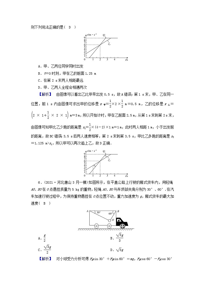 高考物理二轮复习第1部分专题突破方略专题1第2讲力与直线运动试题含解析第3页