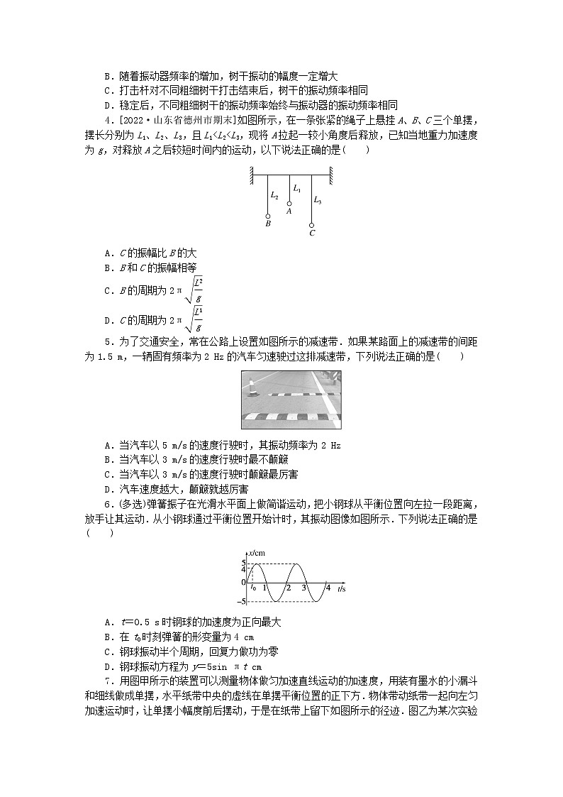 高考物理复习特训考点七机械振动和机械波第55练机械振动含解析02
