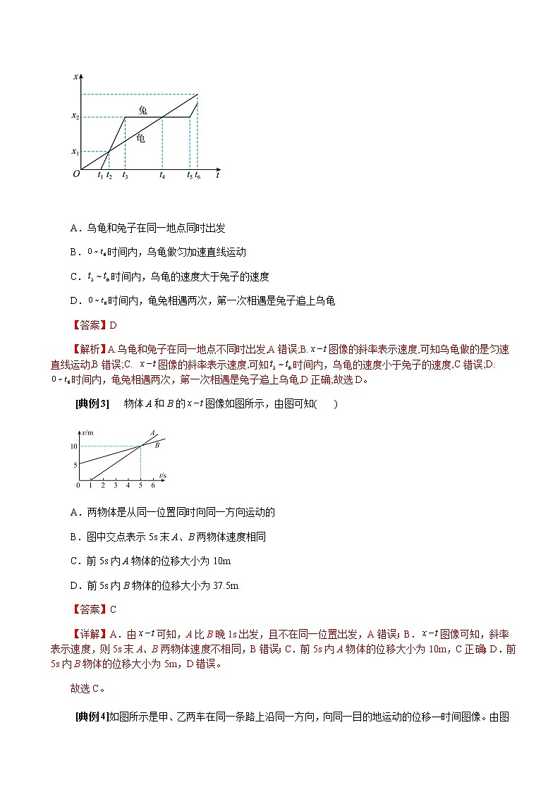 2022年初升高物理衔接讲义 05 运动图象(教师版含解析) 第3页