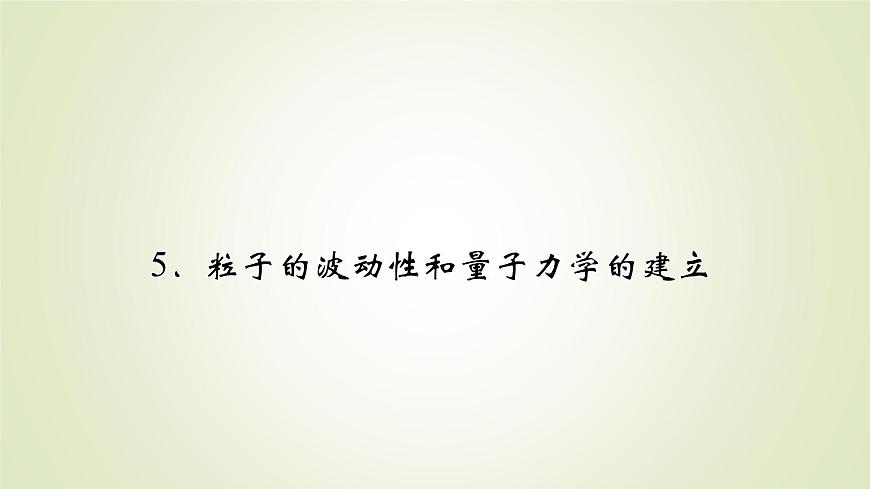 新人教版高中物理選擇性必修第三冊第四章原子結(jié)構(gòu)和波粒二象性5粒子的波動性和量子力學(xué)的建立課件第2頁