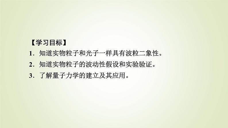 新人教版高中物理选择性必修第三册第四章原子结构和波粒二象性5粒子的波动性和量子力学的建立课件05