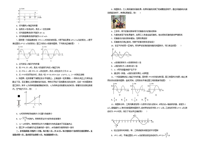 新高考物理一轮单元训练第七单元机械振动和机械波(B卷)含答案第2页