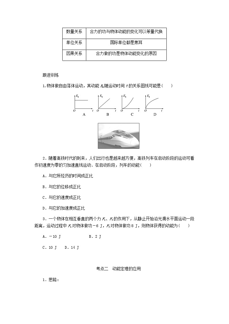统考版高考物理一轮复习第五章机械能第2讲动能定理及其应用含答案第3页