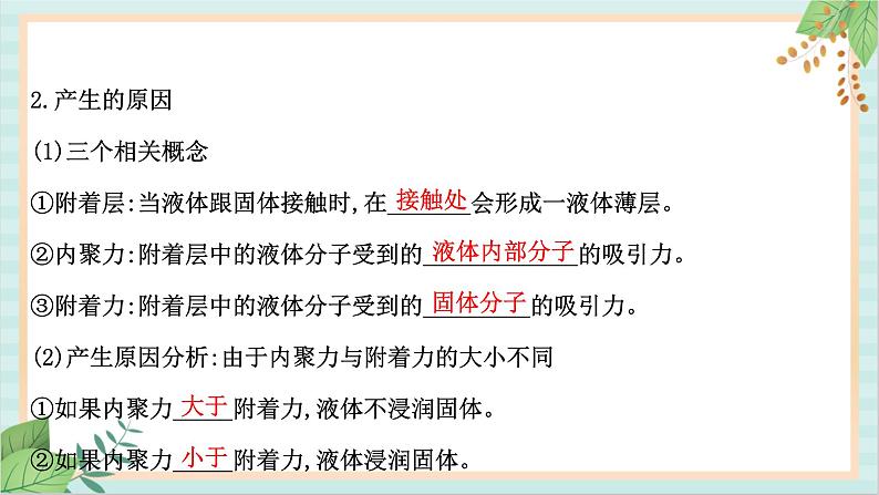 鲁科版高中物理选修32.2- 2.3表面张力和毛细现象材料及其应用课件第7页