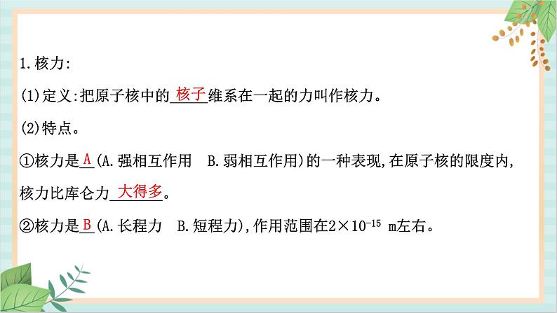 鲁科版高中物理选修35.3 核力与核能课件第3页