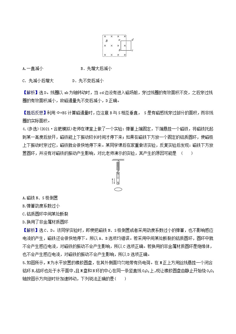 高考物理一轮复习课时作业28电磁感应现象楞次定律含答案02