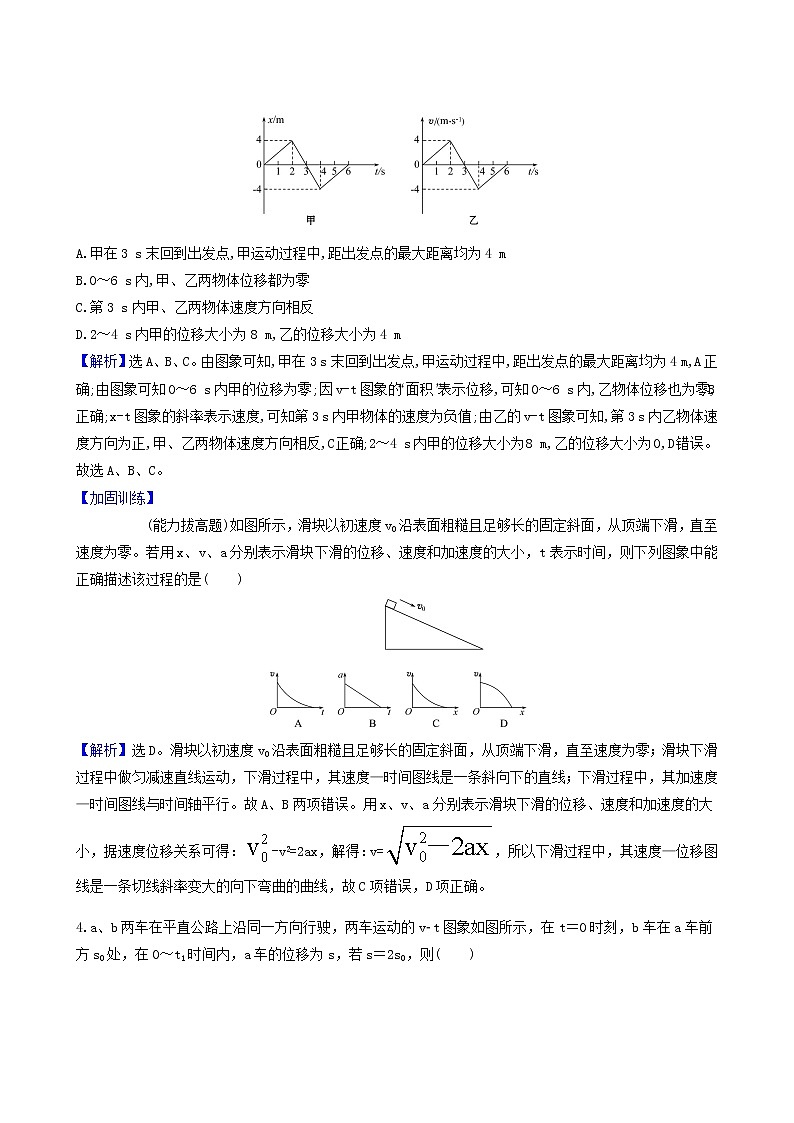 高考物理一轮复习课时作业3运动图象追及相遇问题含答案第2页