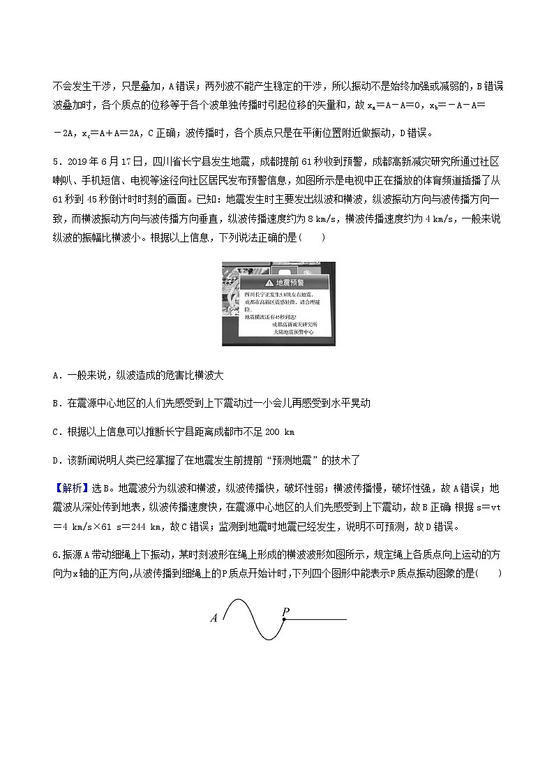 高考物理一轮复习课时作业40机械波含答案第3页