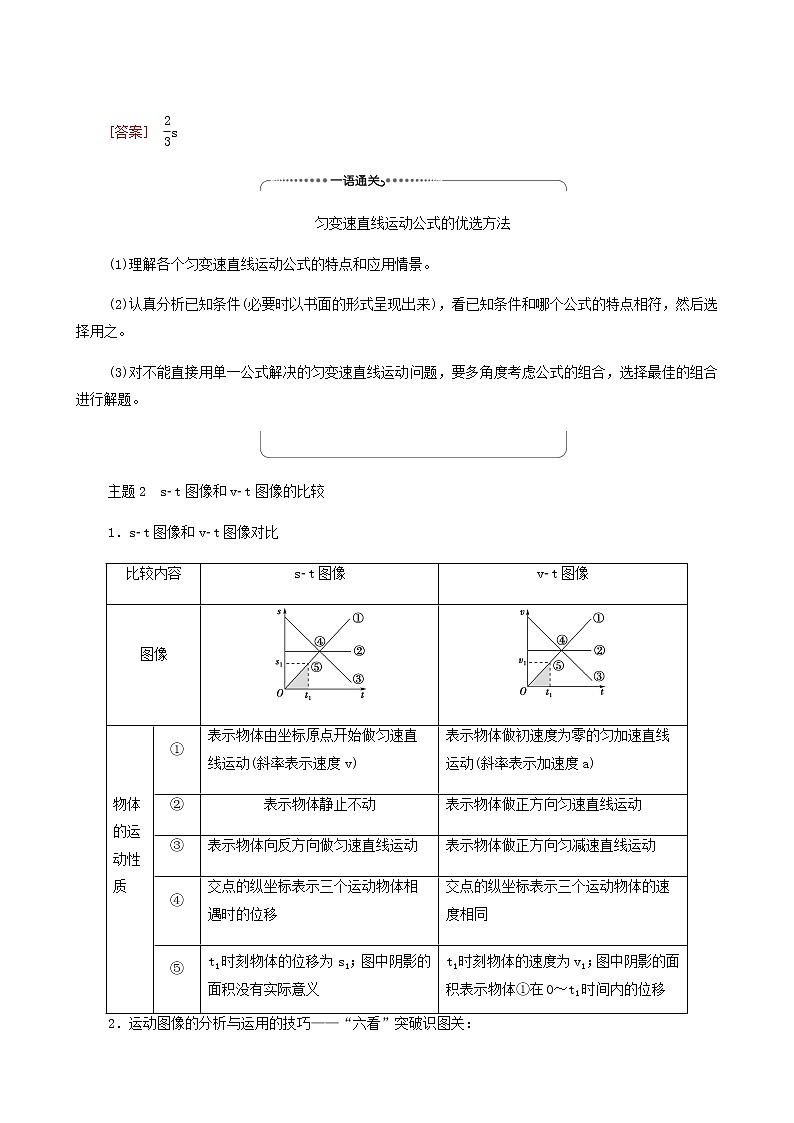 鲁科版高中物理必修第一册第2章匀变速直线运动章末综合提升含答案第3页