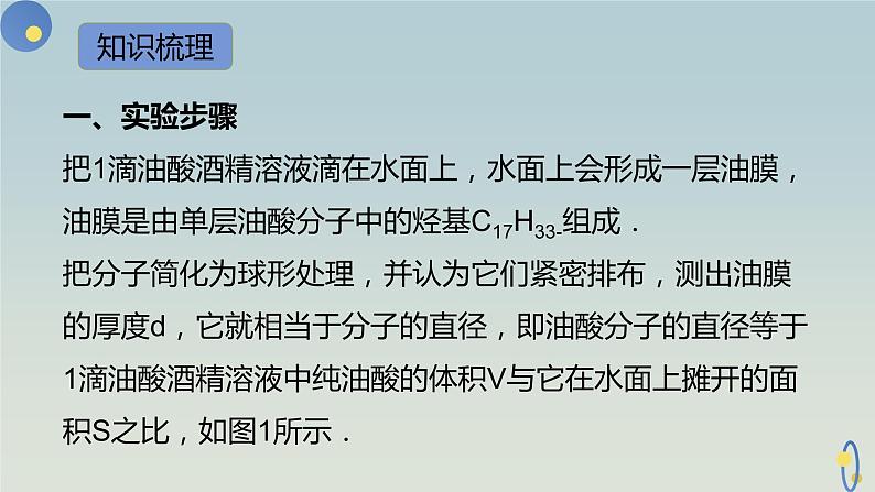 人教版(2019)高中物理选择性必修第三册_实验:用油膜法估测油酸分子的大小_课件4第3页