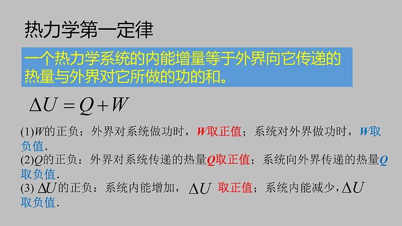 人教版(2019)高中物理选择性必修第三册_热力学第一定律 课件3第5页