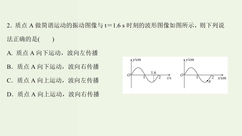 人教版高中物理选择性必修第一册第3章机械波2波的描述课时评价课件04