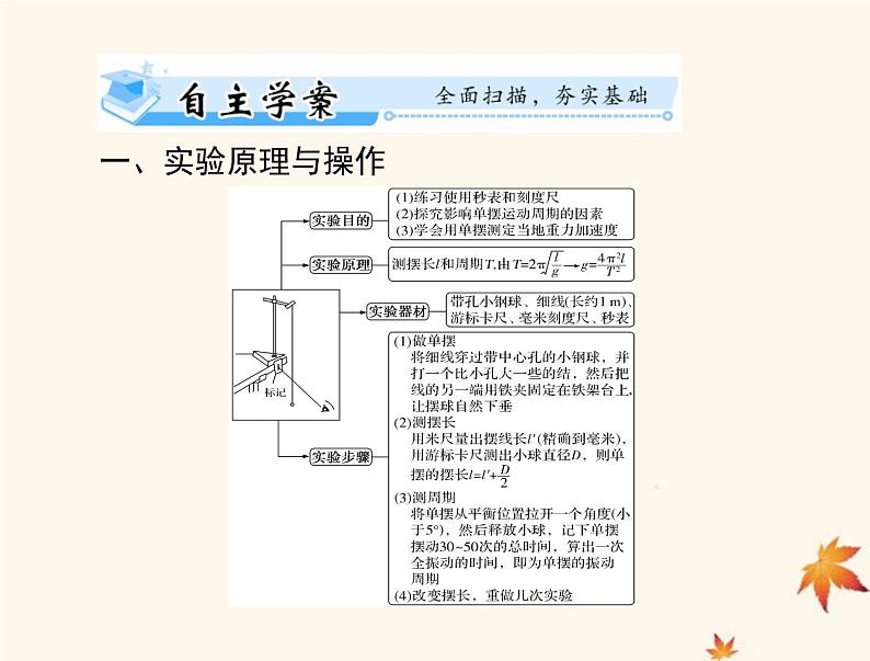 2023版高考物理一轮总复习第七章实验七探究单摆运动利用单摆测定重力加速度课件02