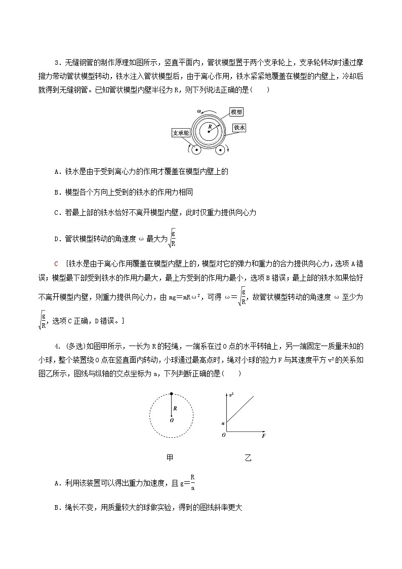 人教版(2019)高中物理必修第二册素养培优课3生活中的圆周运动合格考试含答案02